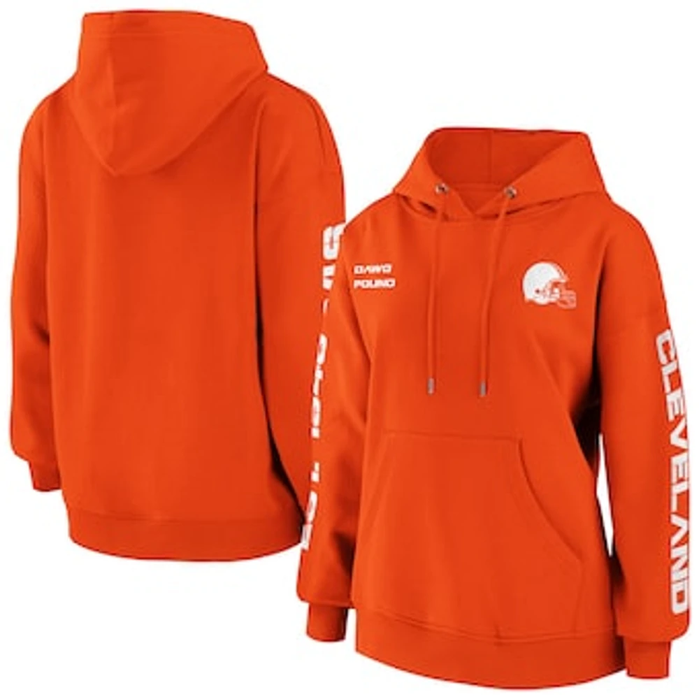 Women's WEAR by Erin Andrews Orange Cleveland Browns Pullover - Hoodie