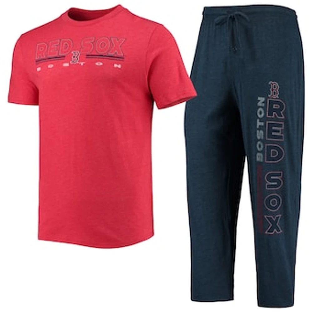 Men's Concepts Sport Navy/Red Boston Red Sox Meter T-Shirt and Pants Sleep Set