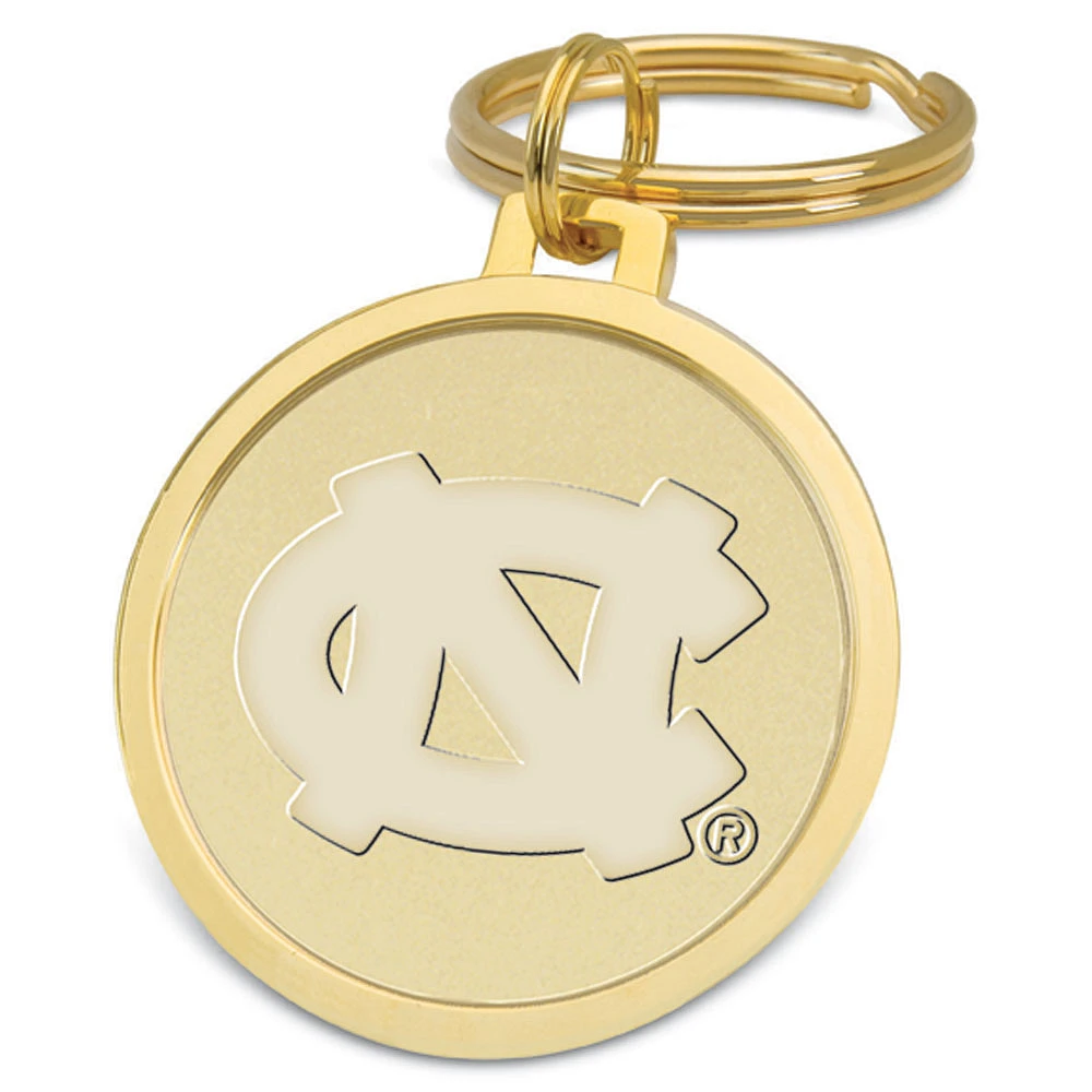 Gold North Carolina Tar Heels Splitwire Key Ring