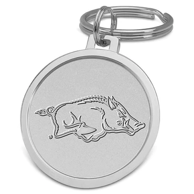 Silver Arkansas Razorbacks Splitwire Key Ring