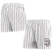 Men's Concepts Sport White San Diego Padres Vigor Pinstripe Boxer Shorts