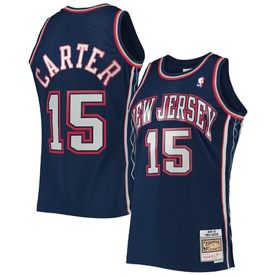 Men's Mitchell & Ness Vince Carter Navy New Jersey Nets 2006/07 Hardwood Classics Swingman Jersey