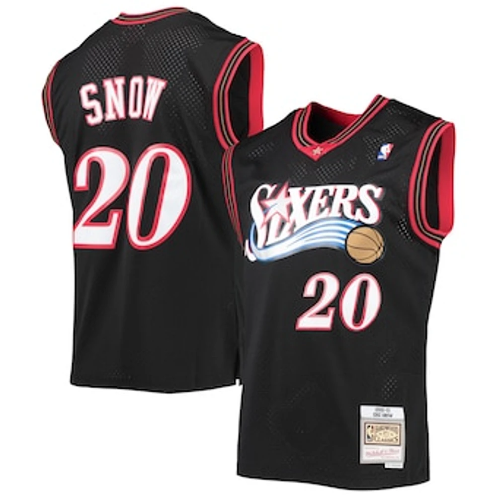 Men's Mitchell & Ness Eric Snow Black Philadelphia 76ers 2000/01 Hardwood Classics Swingman Jersey