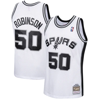 Men's Mitchell & Ness David Robinson White San Antonio Spurs 1998/99 Hardwood Classics Swingman Jersey