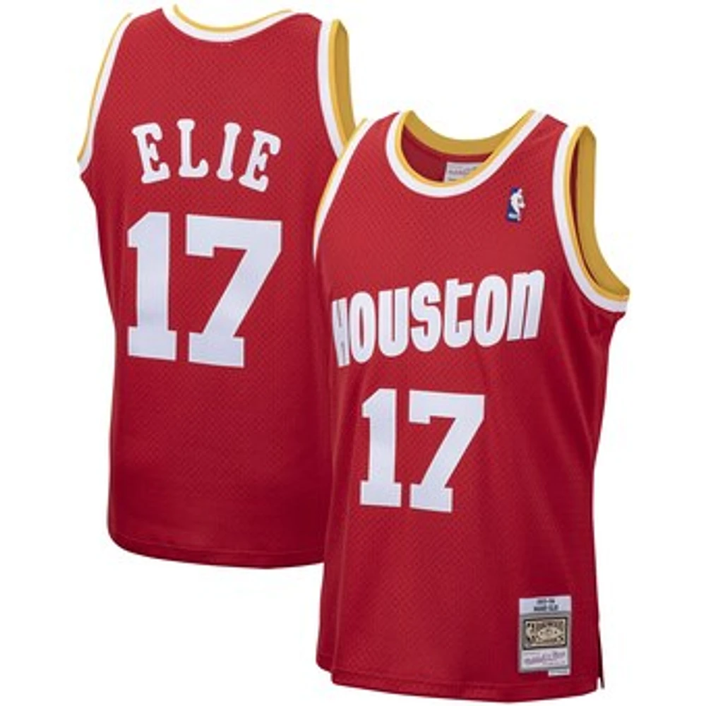 Men's Mitchell & Ness Mario Elie Red Houston Rockets 1993/94 Hardwood Classics Swingman Jersey