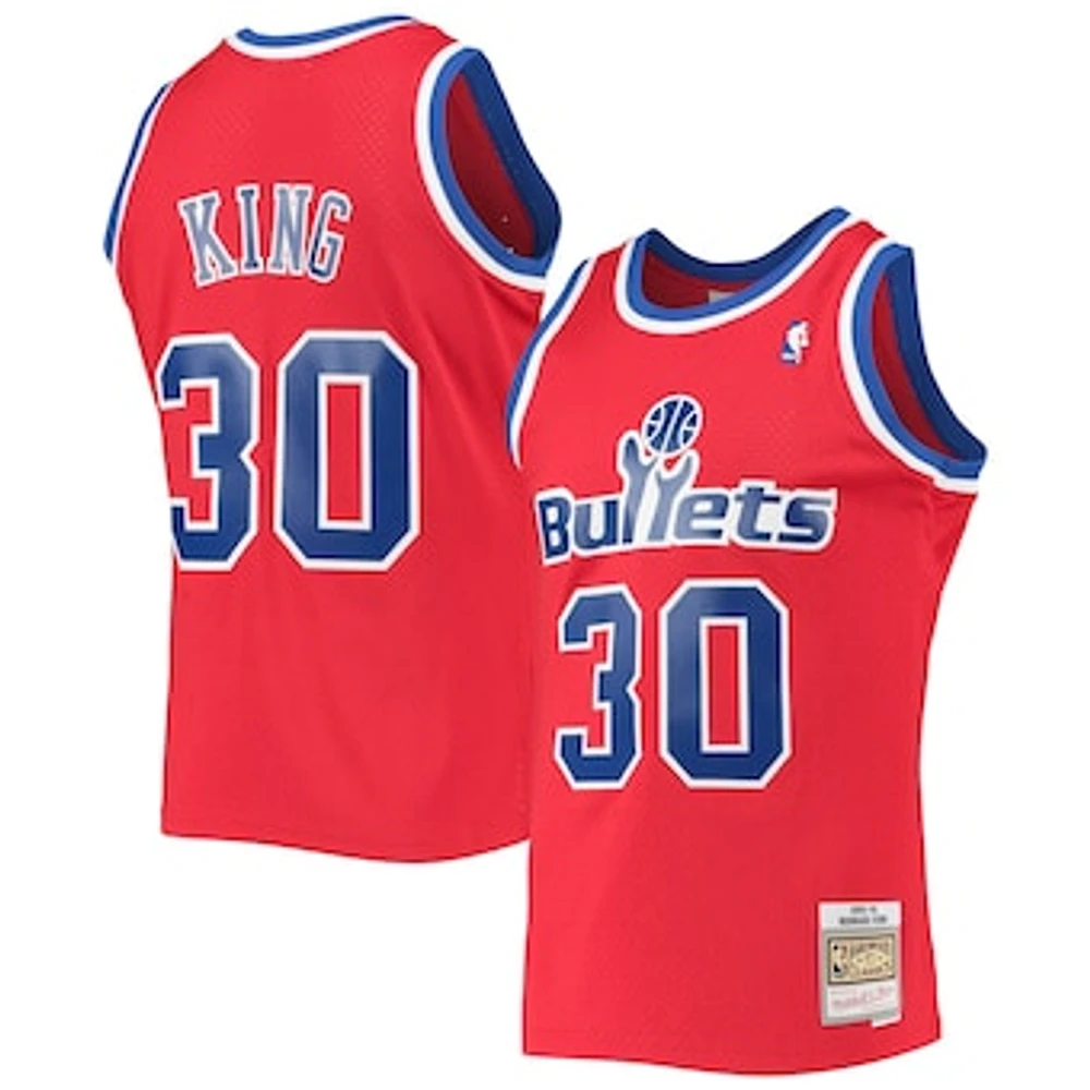 Men's Mitchell & Ness Bernard King Red Washington Bullets 1990/91 Hardwood Classics Swingman Jersey