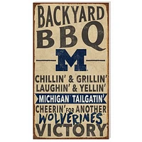 Michigan Wolverines 11'' x 20'' Indoor/Outdoor BBQ Sign