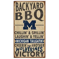Michigan Wolverines 11'' x 20'' Indoor/Outdoor BBQ Sign