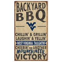 West Virginia Mountaineers 11'' x 20'' Indoor/Outdoor BBQ Sign