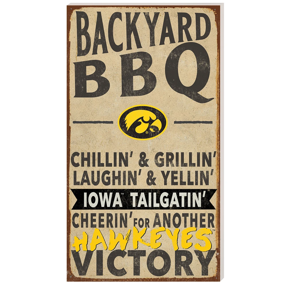 Iowa Hawkeyes 11'' x 20'' Indoor/Outdoor BBQ Sign