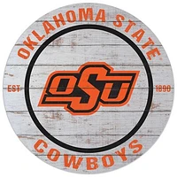 Oklahoma State Cowboys 20'' x 20'' Indoor/Outdoor Weathered Circle Sign
