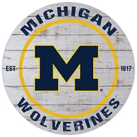 Michigan Wolverines 20'' x 20'' Indoor/Outdoor Weathered Circle Sign