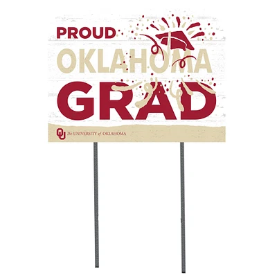 Oklahoma Sooners 18'' x 24'' Proud Grad Yard Sign