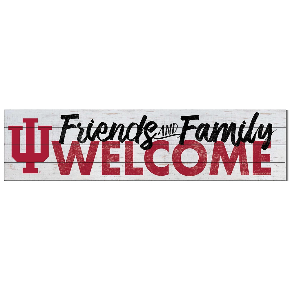Indiana Hoosiers 10'' x 40'' Friends & Family Welcome Sign