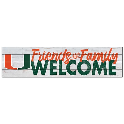 Miami Hurricanes 10'' x 40'' Friends & Family Welcome Sign