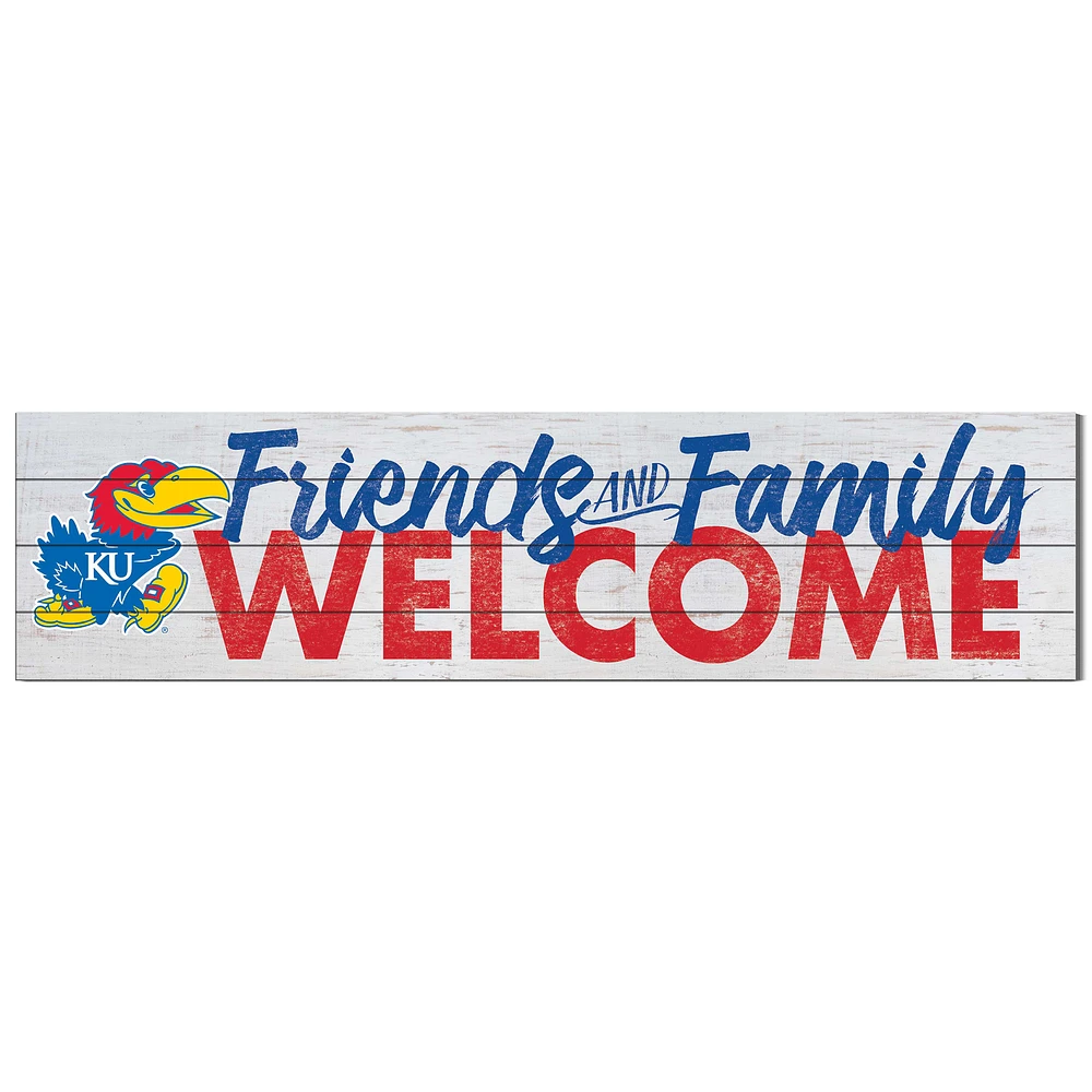Kansas Jayhawks 10'' x 40'' Friends & Family Welcome Sign