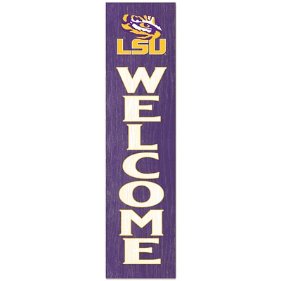 LSU Tigers 12'' x 48'' Welcome Outdoor Leaner