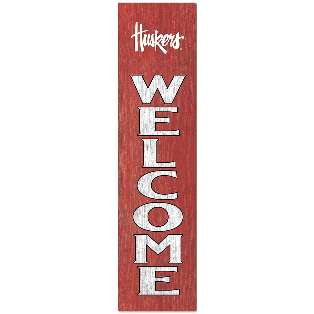 Nebraska Huskers 12'' x 48'' Welcome Outdoor Leaner