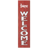 Nebraska Huskers 12'' x 48'' Welcome Outdoor Leaner