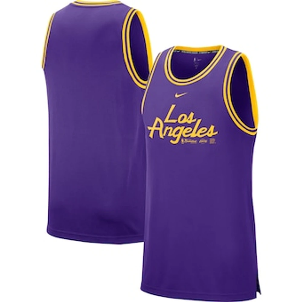 Men's Nike Purple Los Angeles Lakers NBA 75th Anniversary Courtside DNA Performance Tank Top