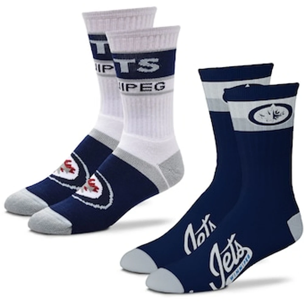 Youth For Bare Feet Winnipeg Jets Two-Pack - Crew Socks Set