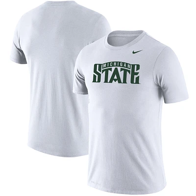 Men's Nike White Michigan State Spartans School Logo Legend Performance T-Shirt