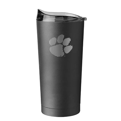 Clemson Tigers 20oz. Etch Black Powder Coat Tumbler