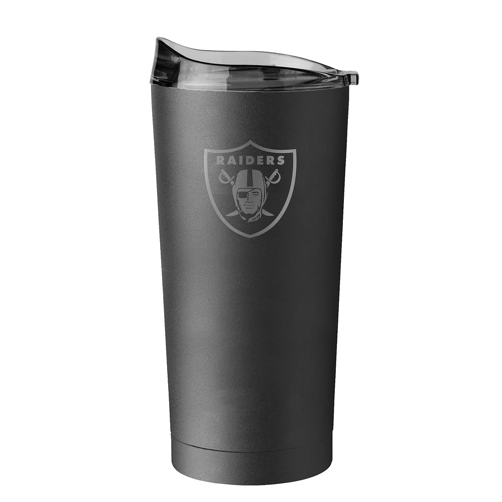 Las Vegas Raiders 20oz. Etch Black Powder Coat Tumbler