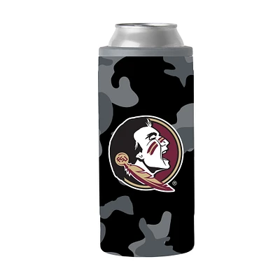 Florida State Seminoles 12oz. Black Camo Slim Can Cooler