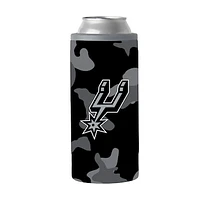 San Antonio Spurs 12oz. Black Camo Slim Can Cooler