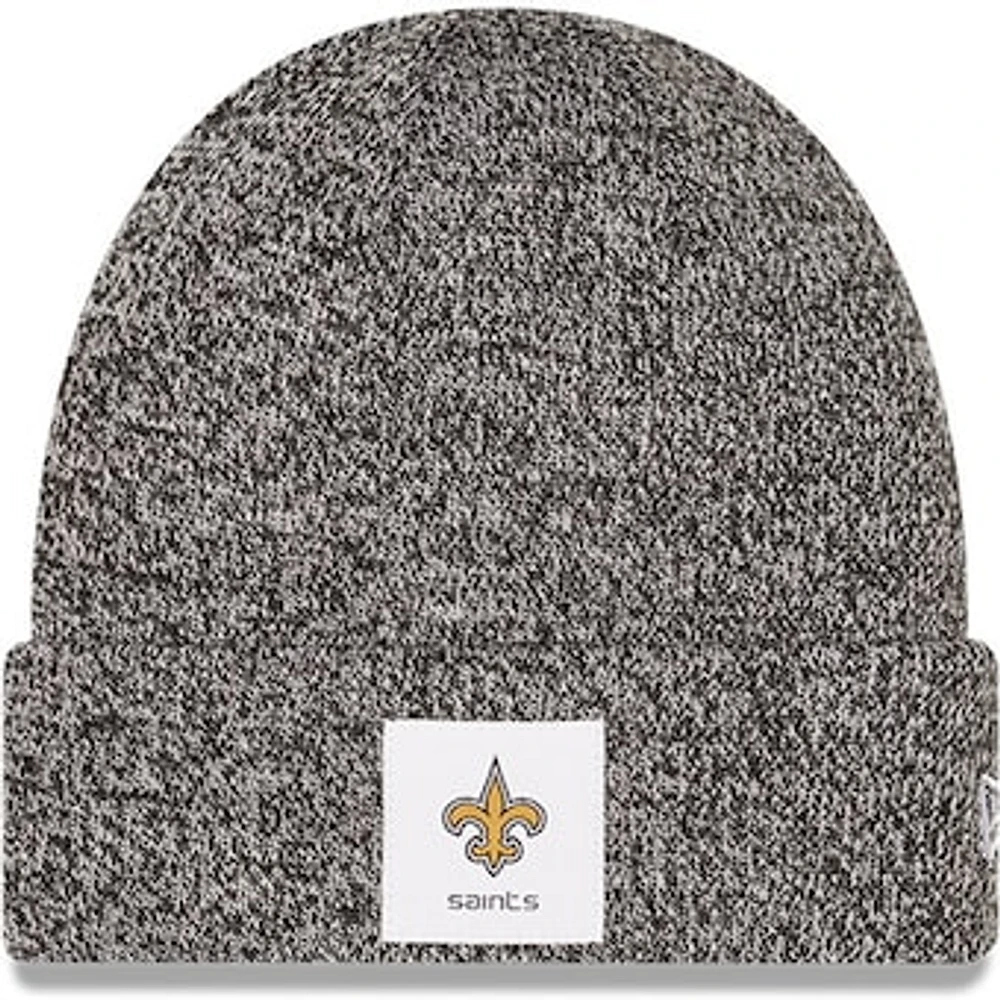 Men's New Era Heathered Black New Orleans Saints Hamilton Cuffed Knit Hat