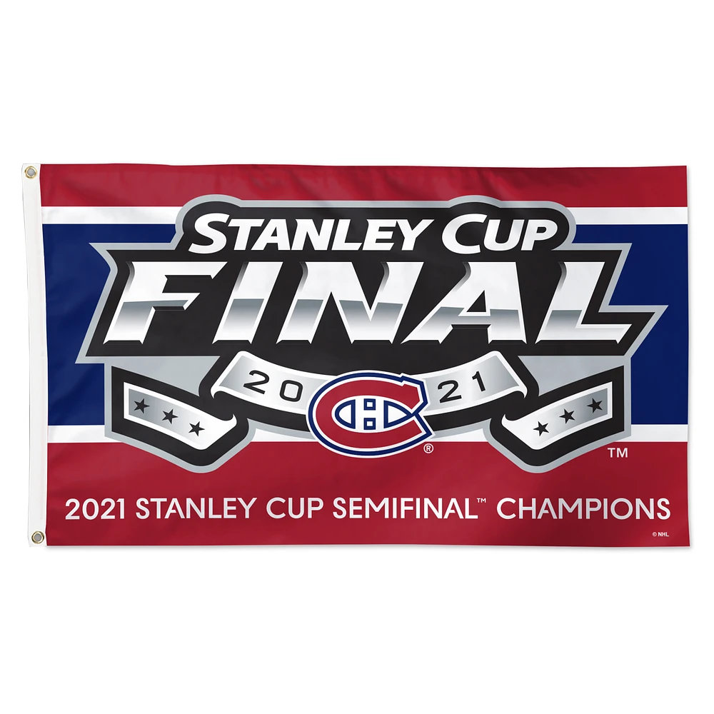 WinCraft Montreal Canadiens 2021 Stanley Cup Semifinal Champions 3' x 5' Single-Sided Deluxe Flag