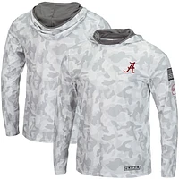 Men's Colosseum Arctic Camo Alabama Crimson Tide OHT Military Appreciation Long Sleeve Hoodie Top