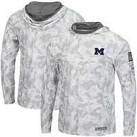 Men's Colosseum Arctic Camo Michigan Wolverines OHT Military Appreciation Long Sleeve Hoodie Top