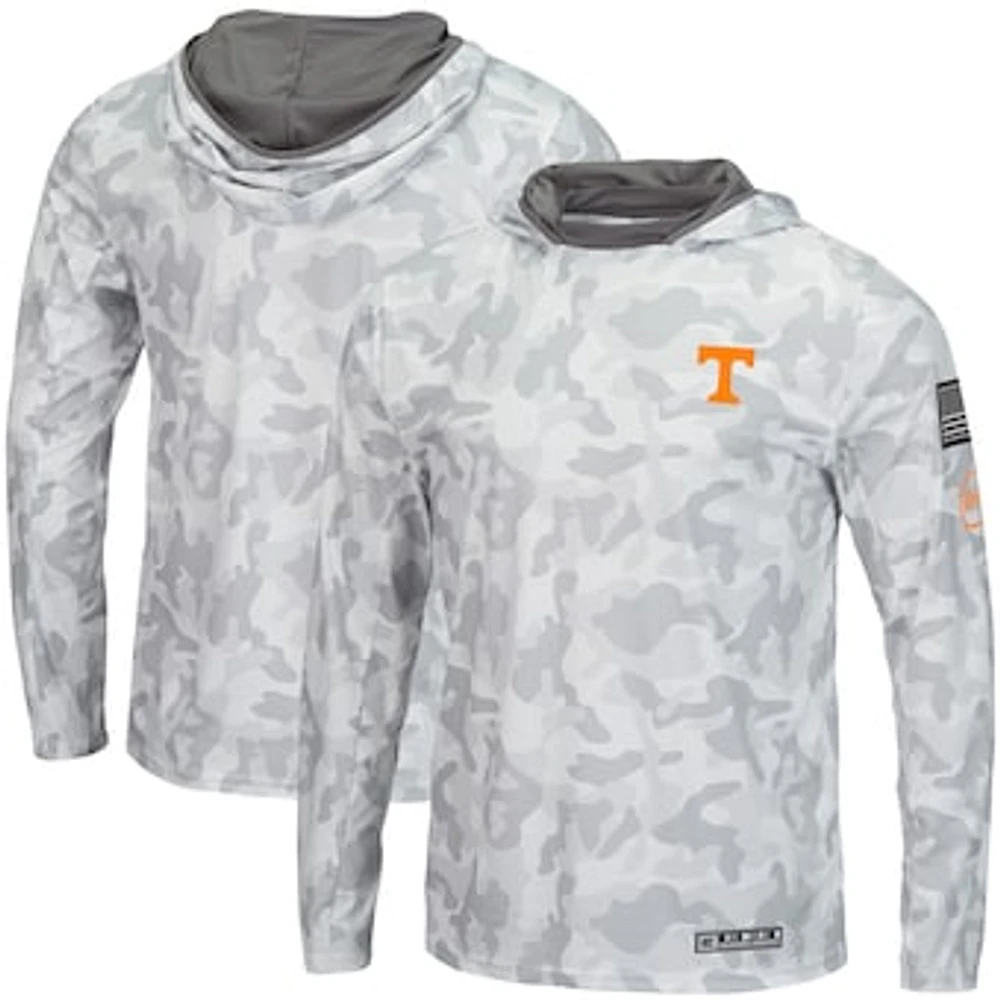 Men's Colosseum Arctic Camo Tennessee Volunteers OHT Military Appreciation Long Sleeve Hoodie Top