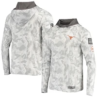 Men's Colosseum Arctic Camo Texas Longhorns OHT Military Appreciation Long Sleeve Hoodie Top