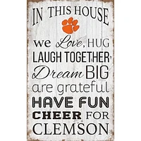 Clemson Tigers 11'' x 19'' Team In This House Sign