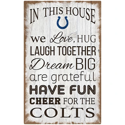 Indianapolis Colts 11'' x 19'' Team In This House Sign