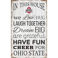 Ohio State Buckeyes 11'' x 19'' Team In This House Sign