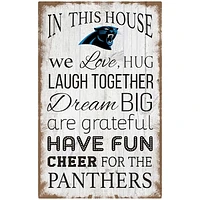 Carolina Panthers 11'' x 19'' Team In This House Sign