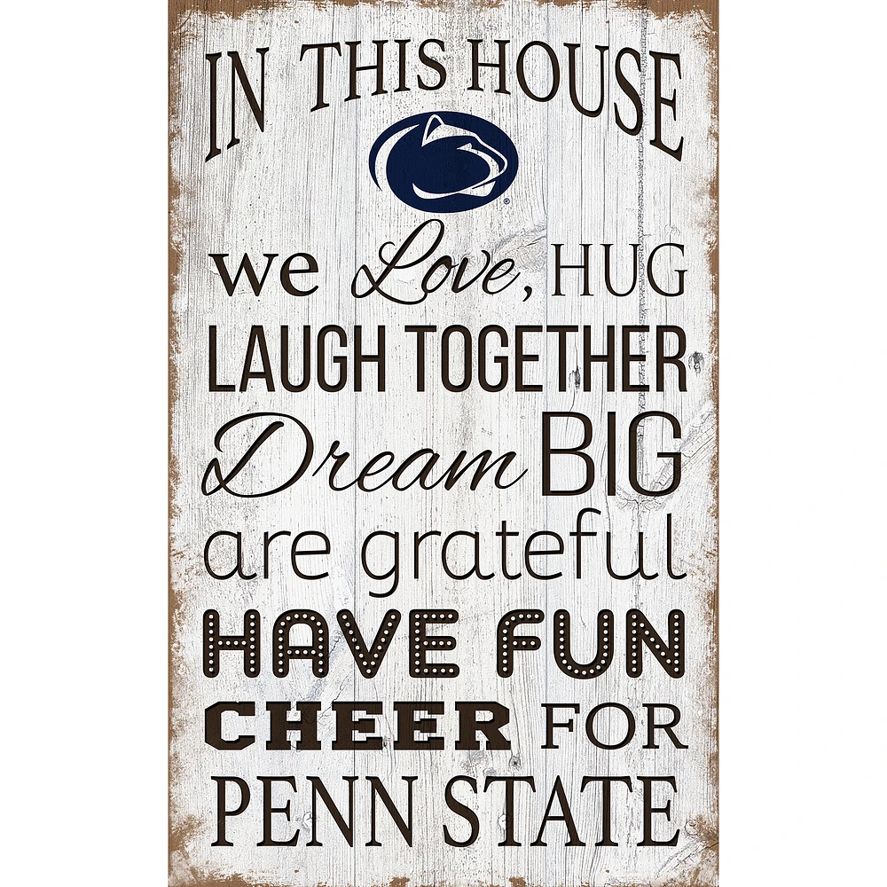 Penn State Nittany Lions 11'' x 19'' Team In This House Sign