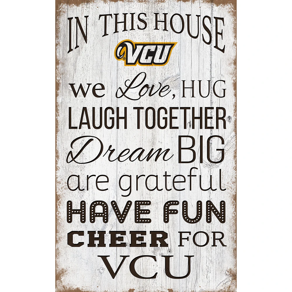 VCU Rams 11'' x 19'' Team In This House Sign