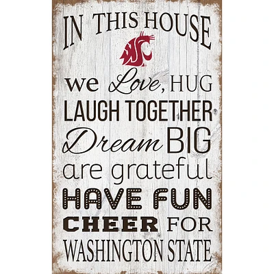 Washington State Cougars 11'' x 19'' Team In This House Sign