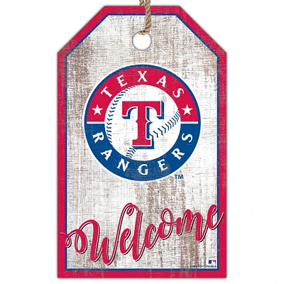 Texas Rangers 11'' x 19'' Welcome Team Tag Sign