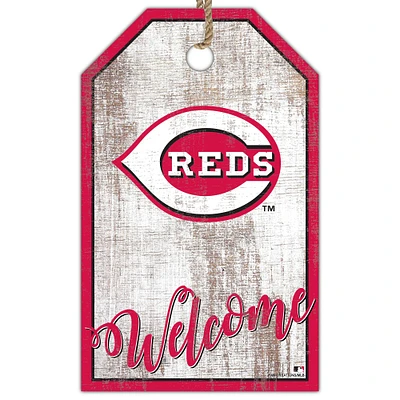 Cincinnati Reds 11'' x 19'' Welcome Team Tag Sign