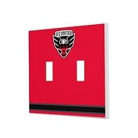 D.C. United Stripe Design Double Toggle Lightswitch Plate