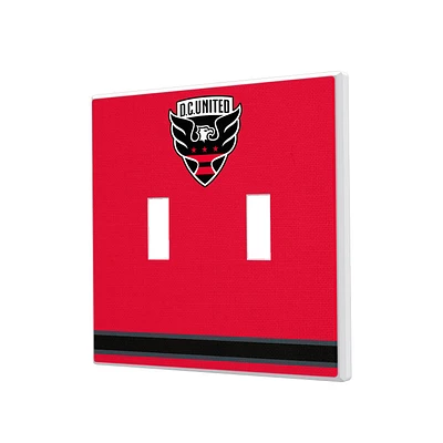 D.C. United Stripe Design Double Toggle Lightswitch Plate