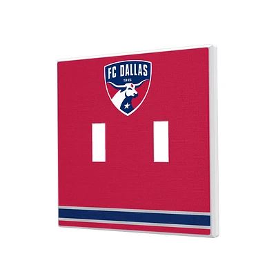 FC Dallas Stripe Design Double Toggle Lightswitch Plate