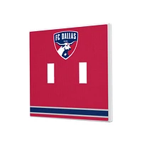 FC Dallas Stripe Design Double Toggle Lightswitch Plate