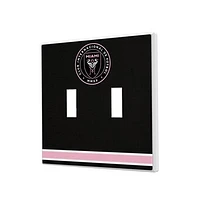 Inter Miami CF Stripe Design Double Toggle Lightswitch Plate
